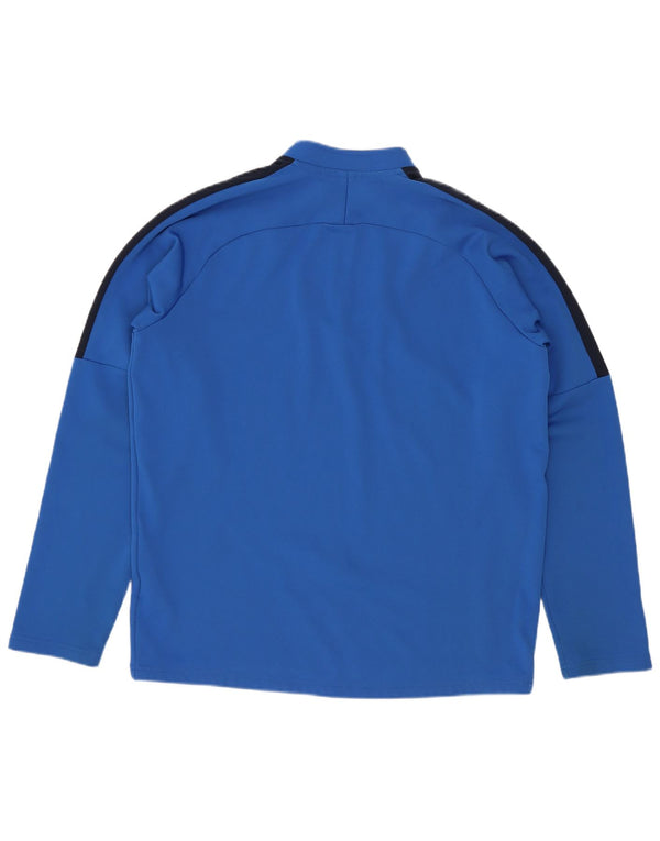 Nike Jungen-Pullover-Trainingsoberteil mit Reißverschluss, 13–14 Jahre, XL, Blau, Farbblock