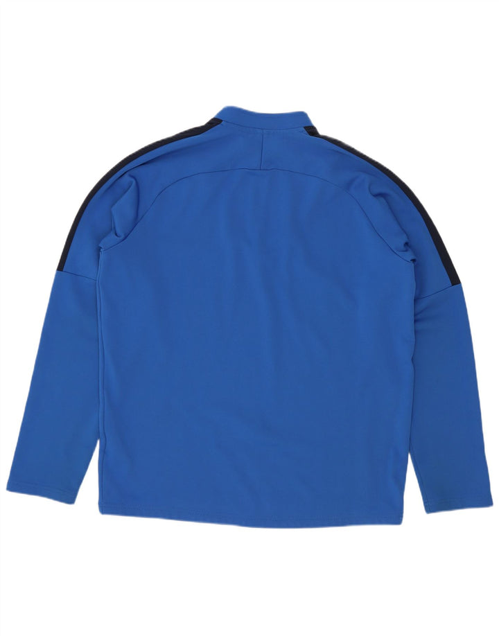 Nike Jungen-Pullover-Trainingsoberteil mit Reißverschluss, 13–14 Jahre, XL, Blau, Farbblock