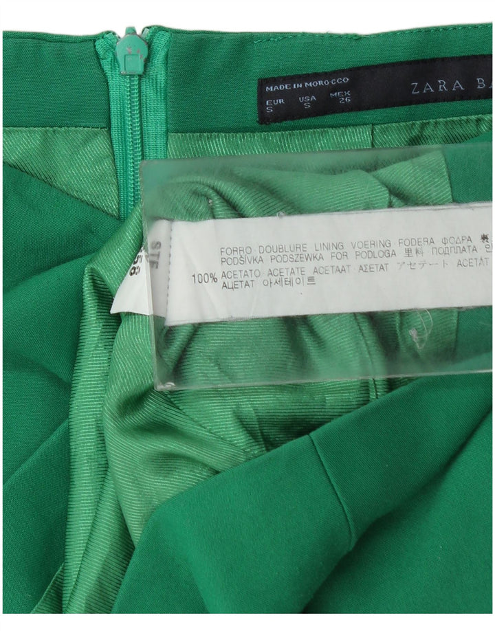 Zara Damen Minirock Small W26 Grünes Acetat