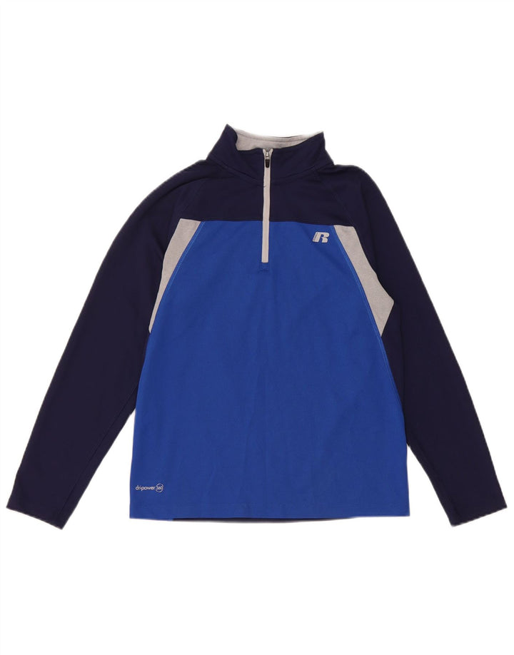 Russell Athletic Jungen-Pullover-Trainingsanzug-Oberteil, 10–11 Jahre, Größe L, Marineblau