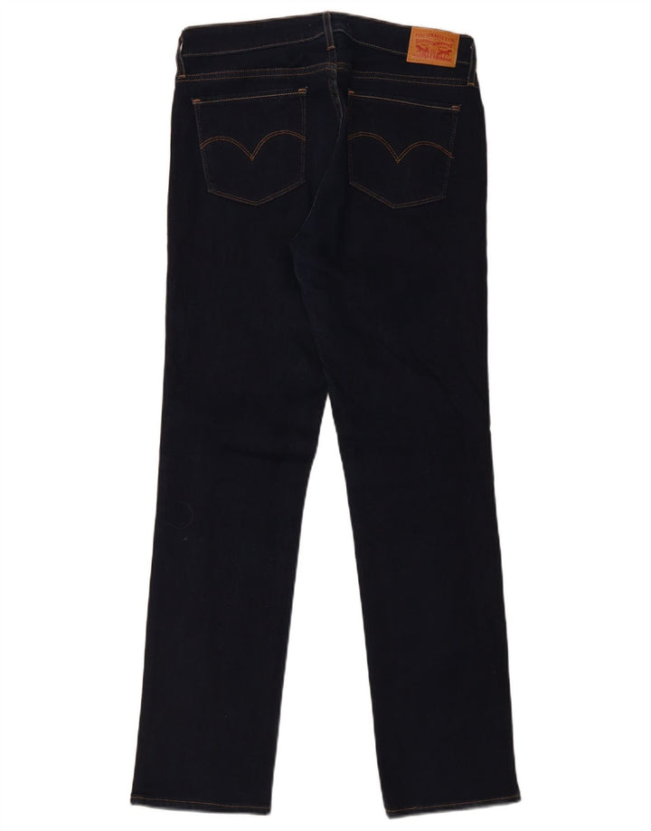 Levi's Damen 714 Straight Jeans W29 L31 Marineblaue Baumwolle