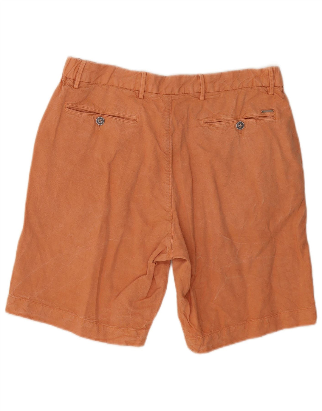 Massimo Dutti Herren Chinoshorts EU 42 Large W32 Orange Baumwolle