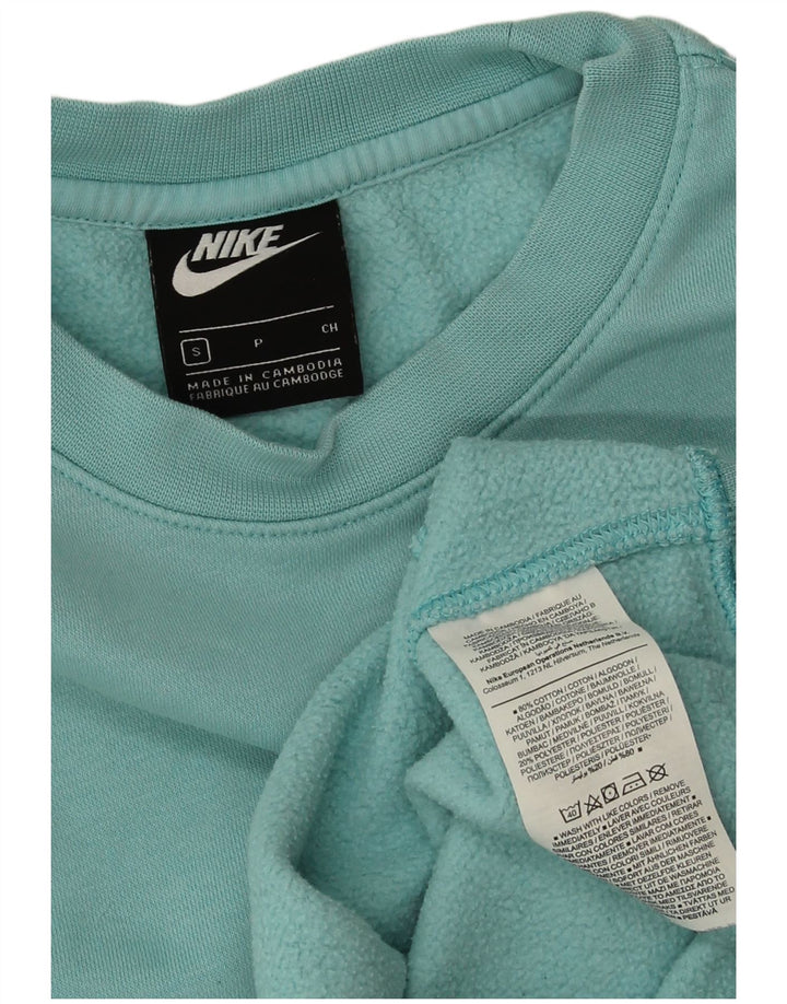Nike Herren Sweatshirt Pullover Small Türkis Baumwolle