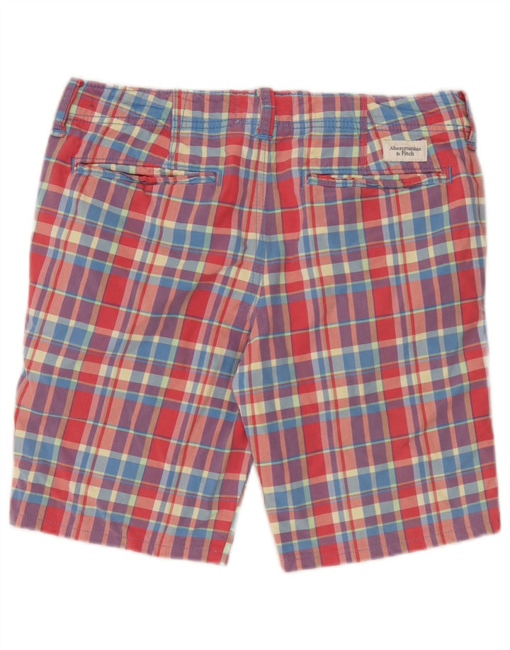 Abercrombie & Fitch Herren-Chinoshorts W32, mittelgroß, mehrfarbig, kariert, Baumwolle