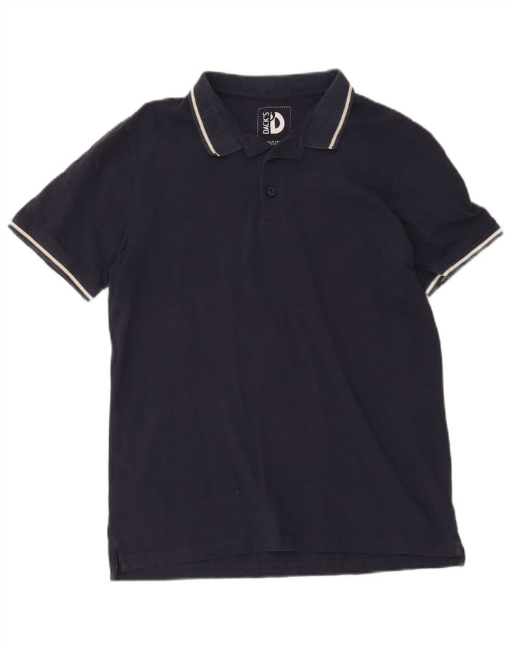 Dack's Herren-Poloshirt aus mittlerer marineblauer Baumwolle