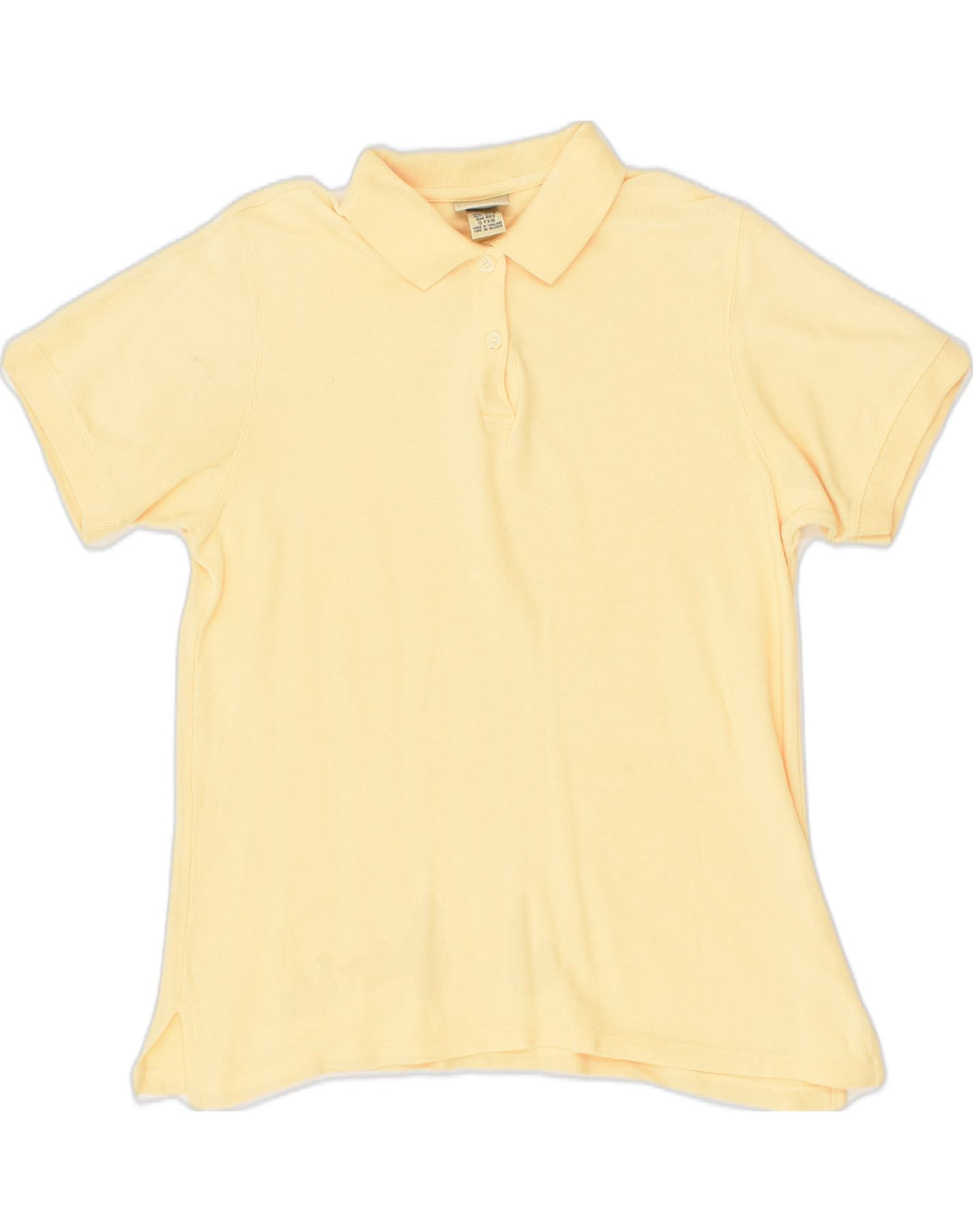 L.L.BEAN Womens Regular Polo Shirt UK 12 Medium Beige Cotton | Vintage L.L.Bean | Thrift | Second-Hand L.L.Bean | Used Clothing | Messina Hembry 