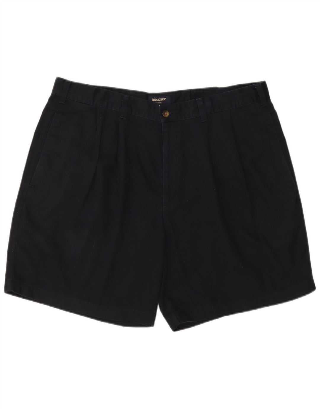Dockers Herren Khakis Chino Shorts W38 XL Marineblau Baumwolle