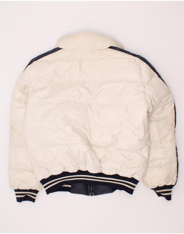 Fay Wendbare wattierte Jacke mit Kapuze für Jungen, 7–8 Jahre, Marineblau gestreift