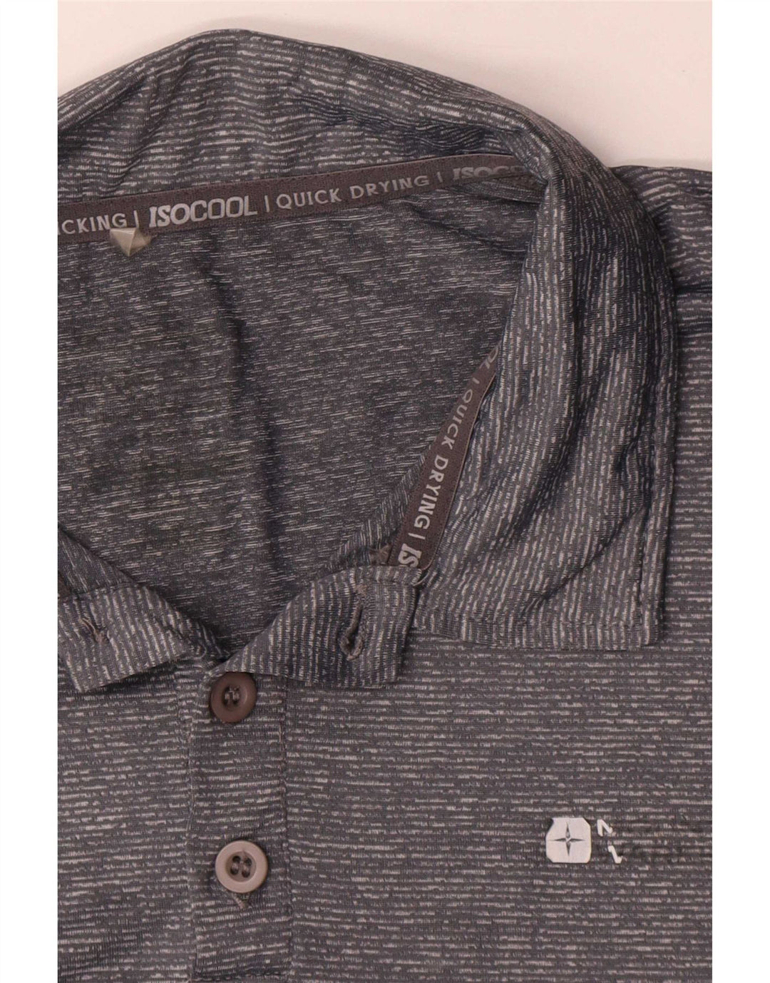 Mountain Warehouse Herren-Poloshirt XL, grau meliertes Nylon