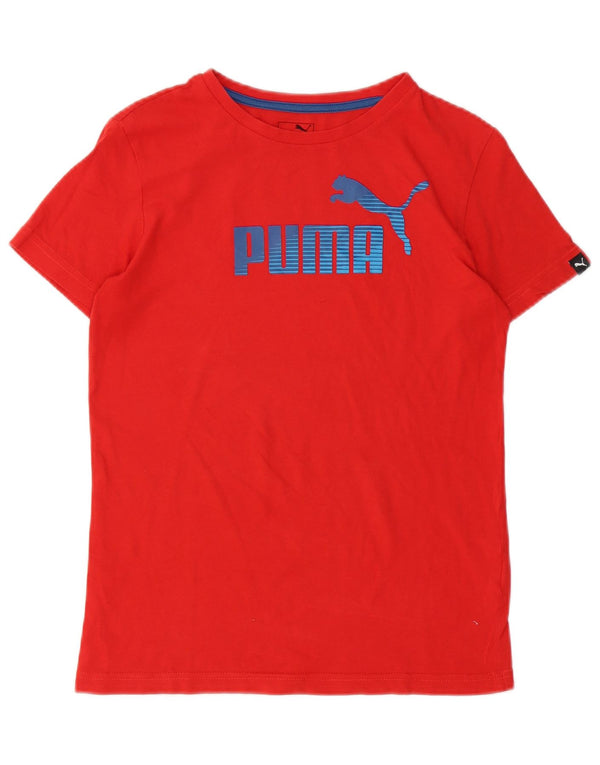 Puma Jungen Graphic T-Shirt Top 13–14 Jahre, rote Baumwolle