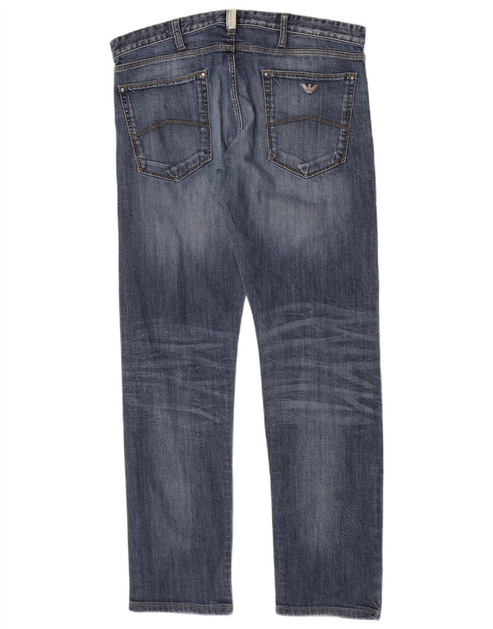 Armani Damen Slim Jeans W33 L31 Blaue Baumwolle