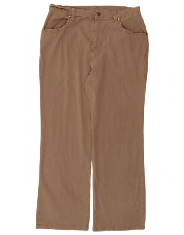 Marks & Spencer Damen Gerade Freizeithose UK 16 Large W36 L28 Braun