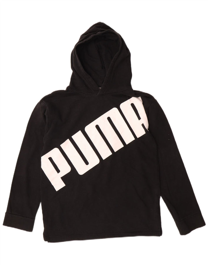 Puma Jungen Graphic Hoodie Pullover 13–14 Jahre XL Schwarz Baumwolle