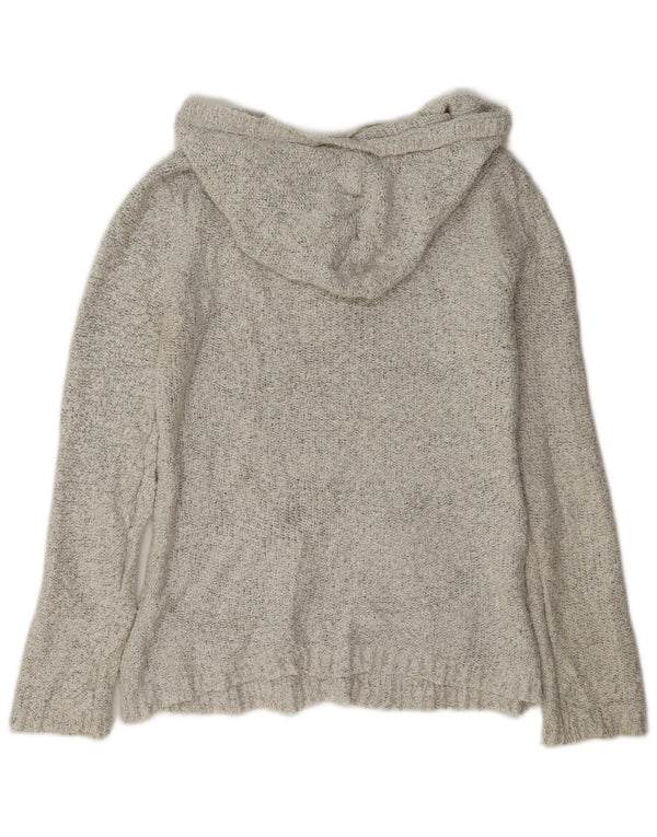 Roxy Damen-Pullover mit Kapuze, UK 12, mittelgraue Baumwolle