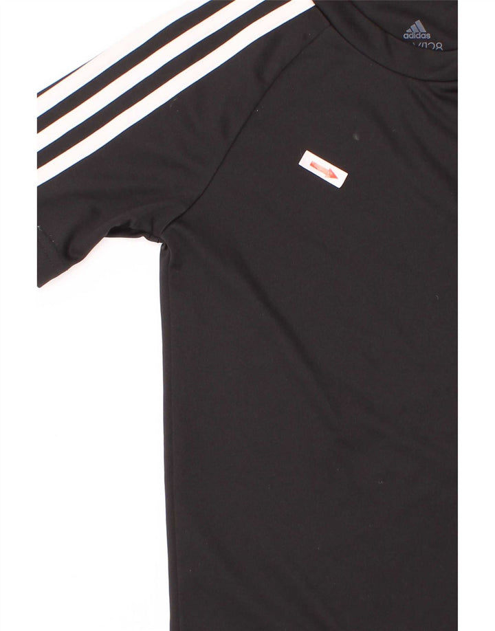 Adidas Jungen Aeroready T-Shirt Top 7–8 Jahre, schwarzes Polyester