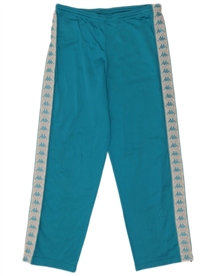 Kappa Herren-Trainingshose mit Grafik, groß, blaues Farbblock-Polyester