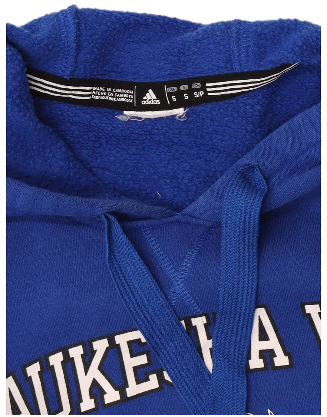 Adidas Herren Wolverines Graphic Hoodie Pullover Small Blau