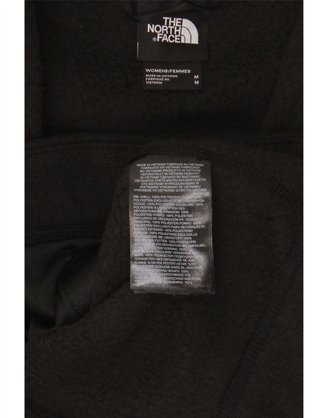 The North Face Damen-Trainingsanzug-Top-Jacke UK 14 Mittelschwarzes Polyester