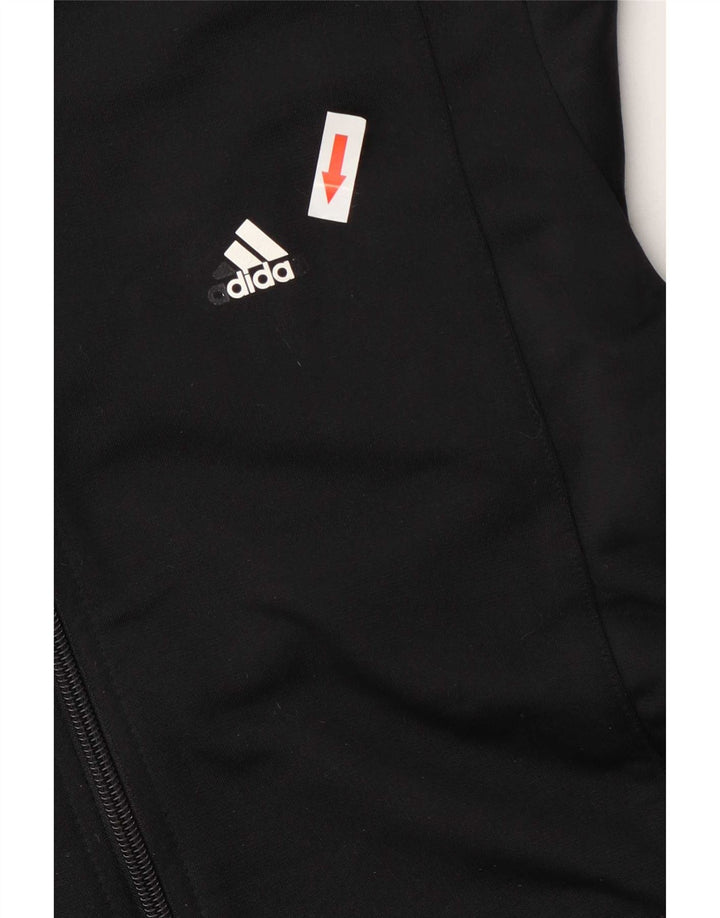 Adidas Damen Trainingsanzug Top Jacke UK 8/10 Small Schwarz Polyester
