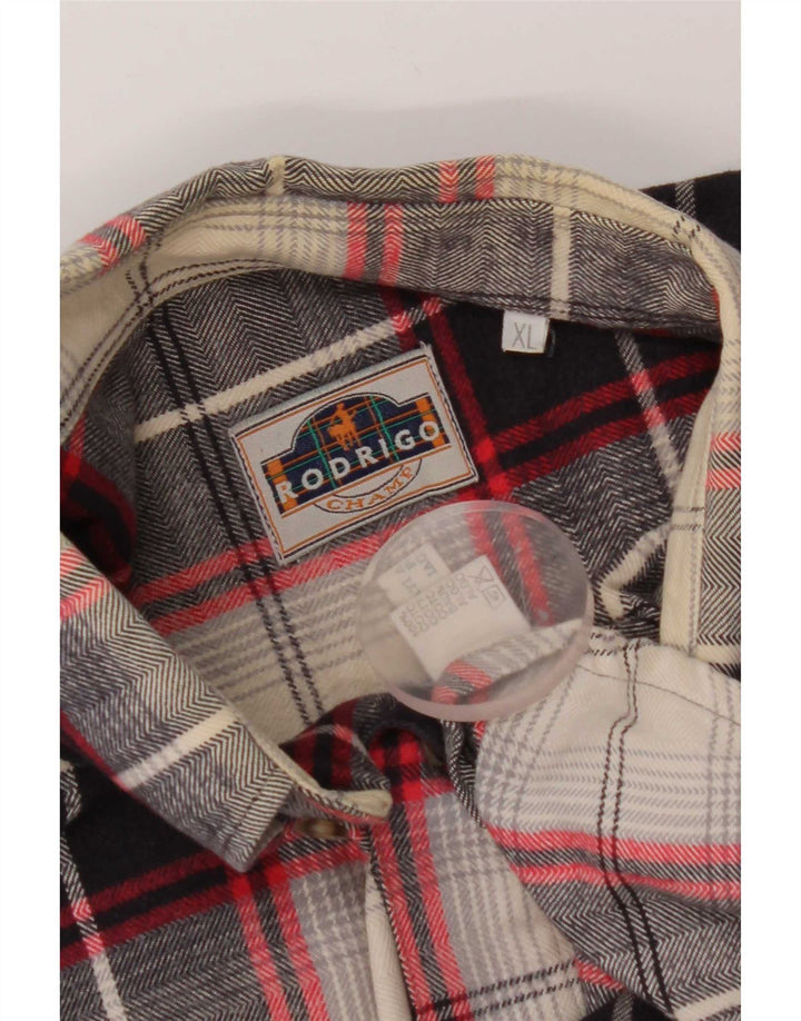 Rodrigo Herren-Flanellhemd XL, marineblau, kariert, Baumwolle