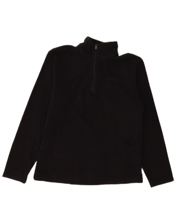 Diadora Damen-Fleecepullover mit Reißverschluss am Hals, UK 18, XL, Schwarz, Polyester