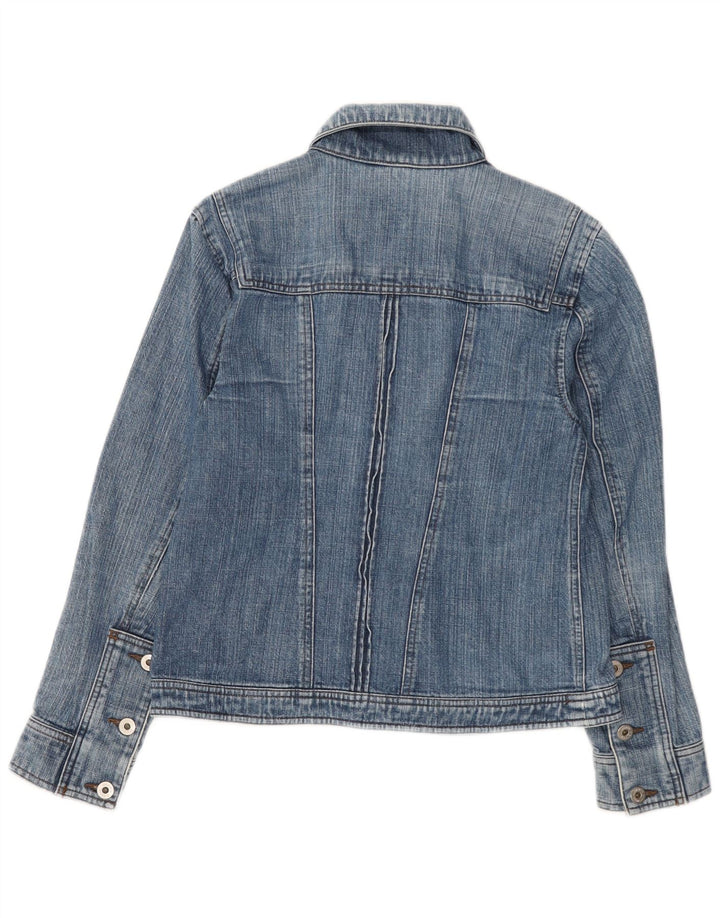 Marks & Spencer Damen Jeansjacke UK 12 Mittelblaue Baumwolle