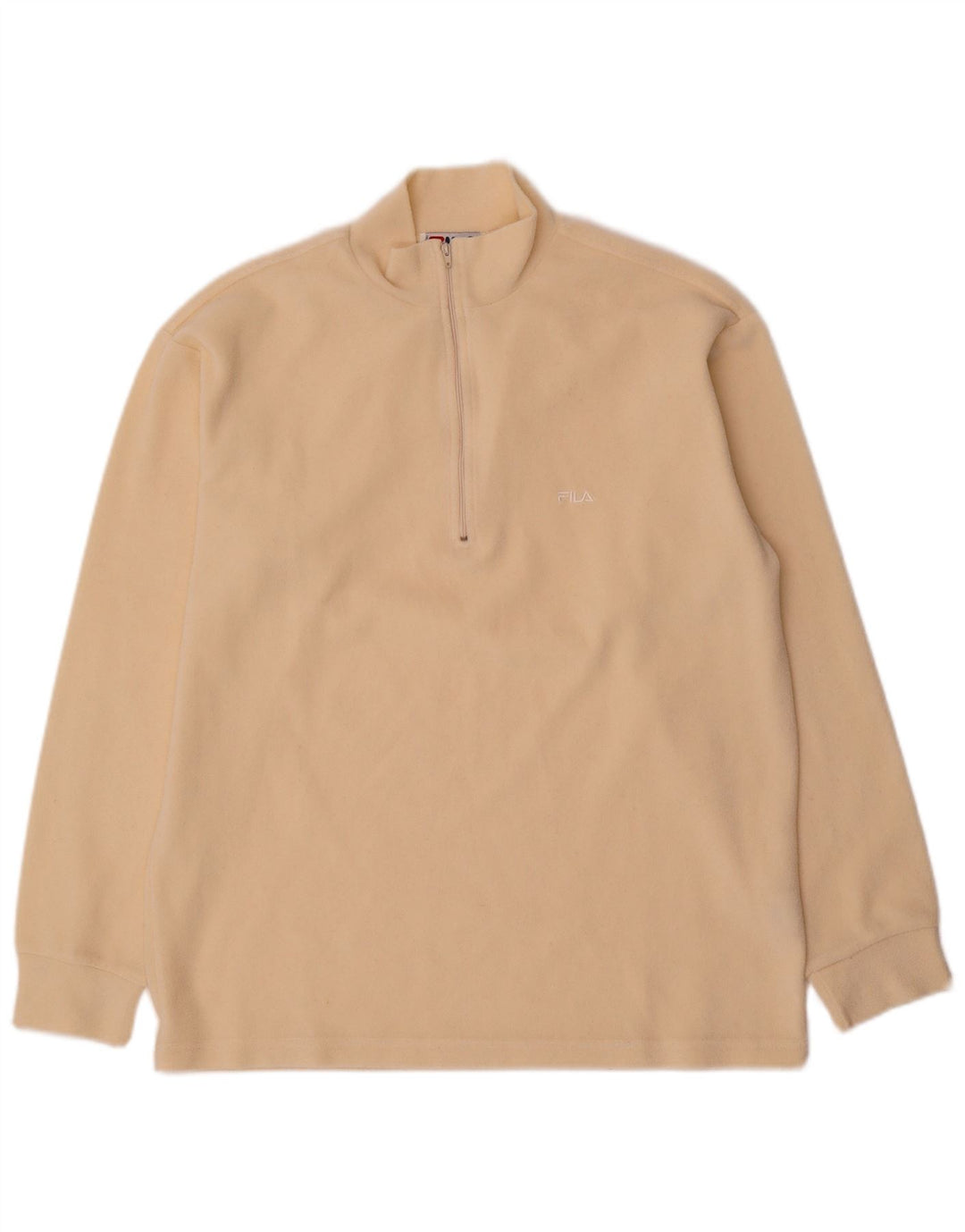 Fila Herren-Fleecepullover mit Reißverschluss, IT 50, mittelbeigefarbenes Polyester