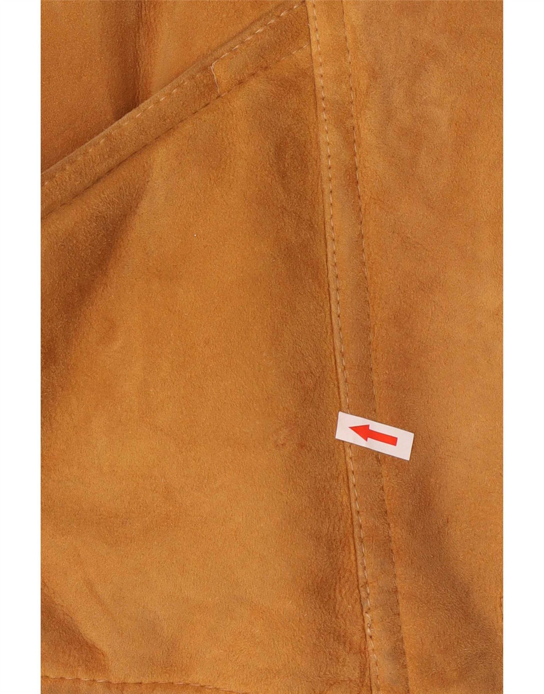 Vintage Damen Übergroße Lammfelljacke IT 42 Mittelbrauner Farbblock