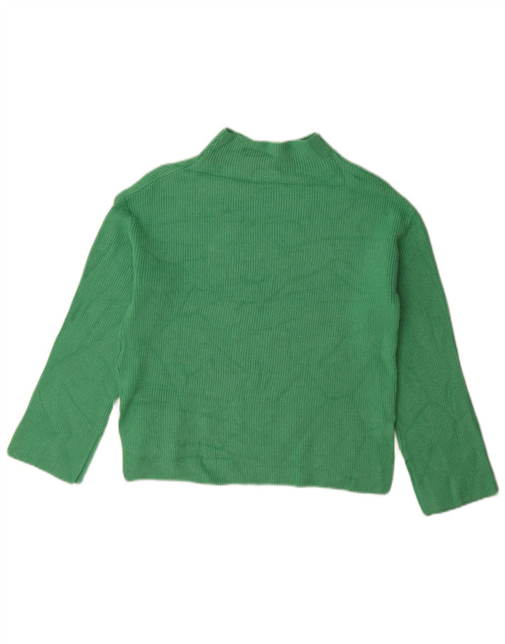 Marks & Spencer Damen-Pullover mit Rollkragen, Gr. 10, Größe S, grüne Viskose
