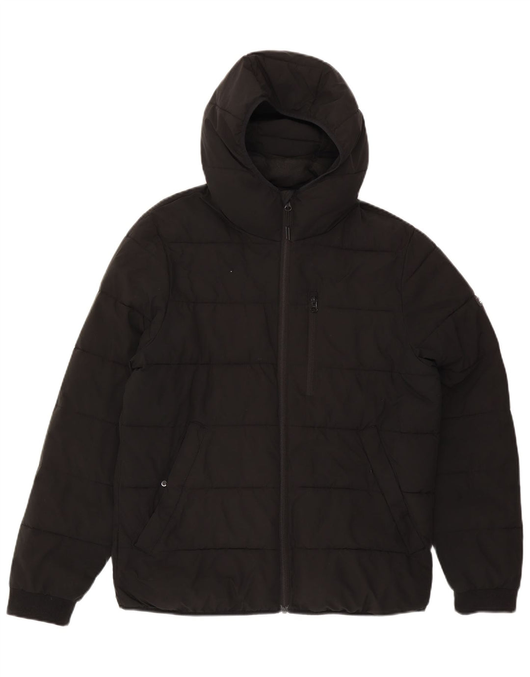Abercrombie & Fitch gepolsterte Herrenjacke mit Kapuze, UK 38, mittelschwarz