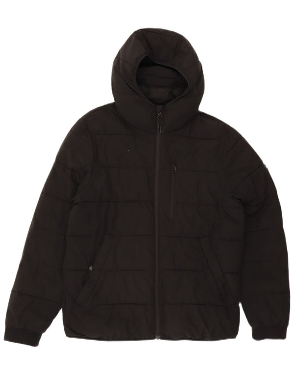 Abercrombie & Fitch gepolsterte Herrenjacke mit Kapuze, UK 38, mittelschwarz