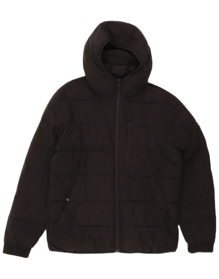 Abercrombie & Fitch gepolsterte Herrenjacke mit Kapuze, UK 38, mittelschwarz
