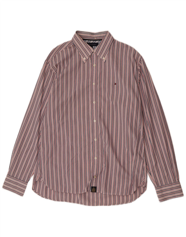 Tommy Hilfiger Herrenhemd, groß, mehrfarbig, Nadelstreifen, Baumwolle