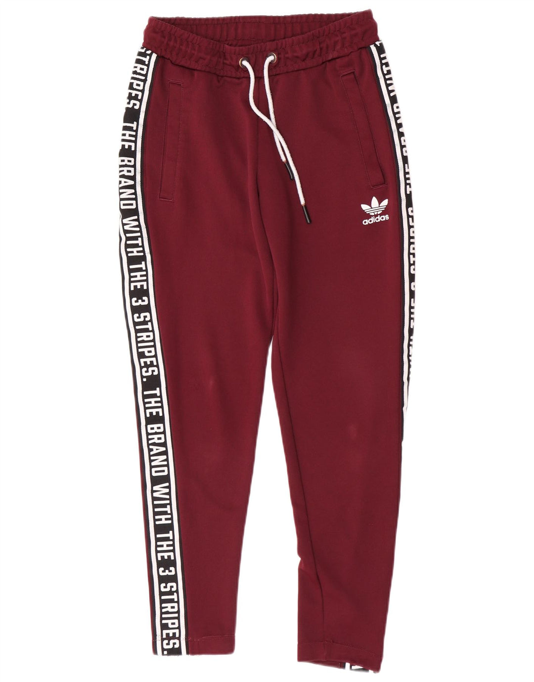 Adidas Damen-Trainingshose mit Grafik, Gr. 8, klein, Burgunderrot, Polyester