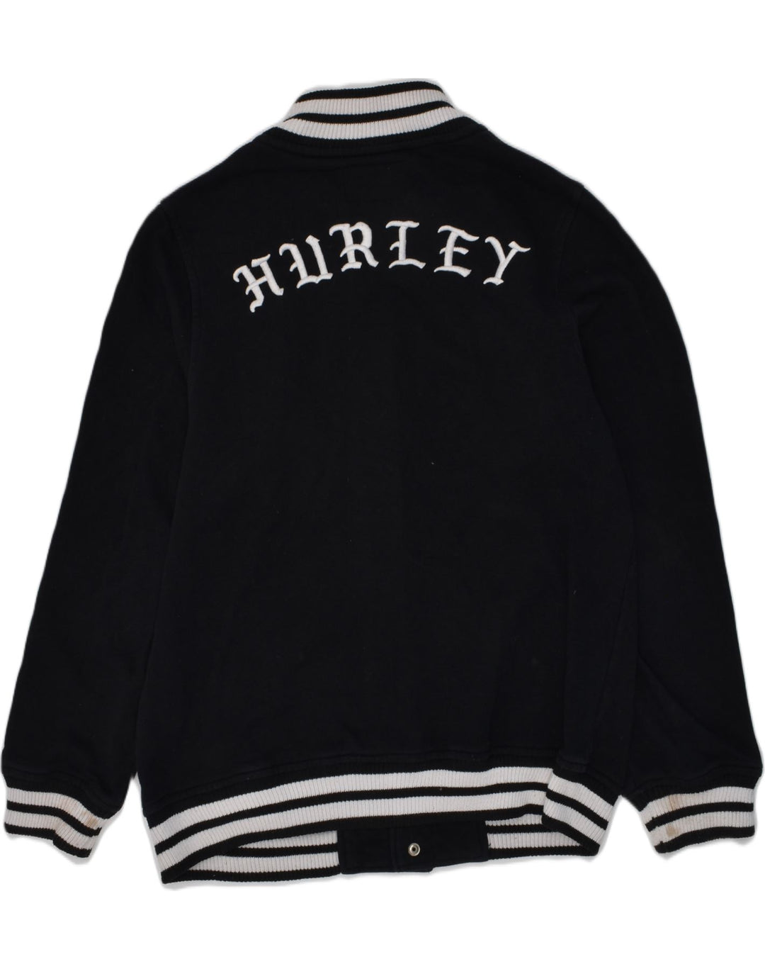 HURLEY Jungen-Unijacke mit Grafik, 11–12 Jahre, groß, schwarze Baumwolle