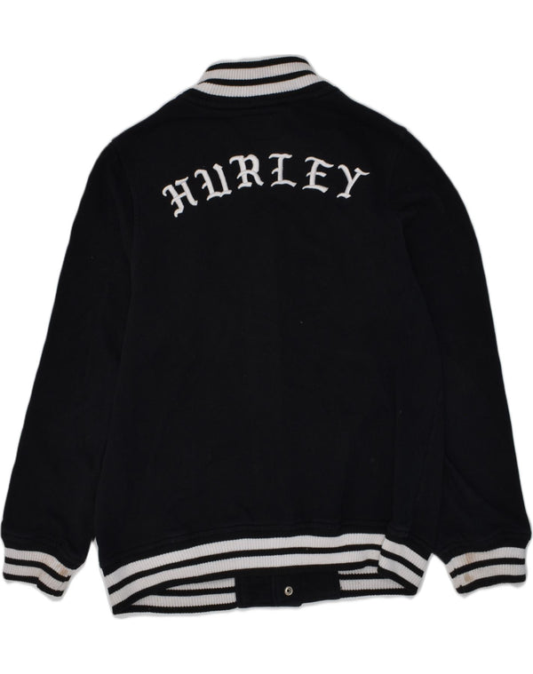 HURLEY Jungen-Unijacke mit Grafik, 11–12 Jahre, groß, schwarze Baumwolle