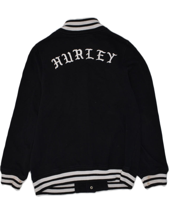 HURLEY Jungen-Unijacke mit Grafik, 11–12 Jahre, groß, schwarze Baumwolle