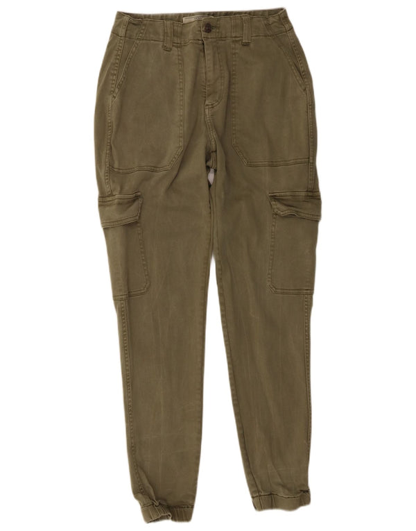 Fat Face Damen Joggers Cargohose UK 10 Small W28 L27 Grüne Baumwolle
