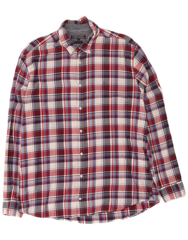 Tommy Hilfiger Herren New York Fit Hemd 2XL Mehrfarbig kariert Baumwolle