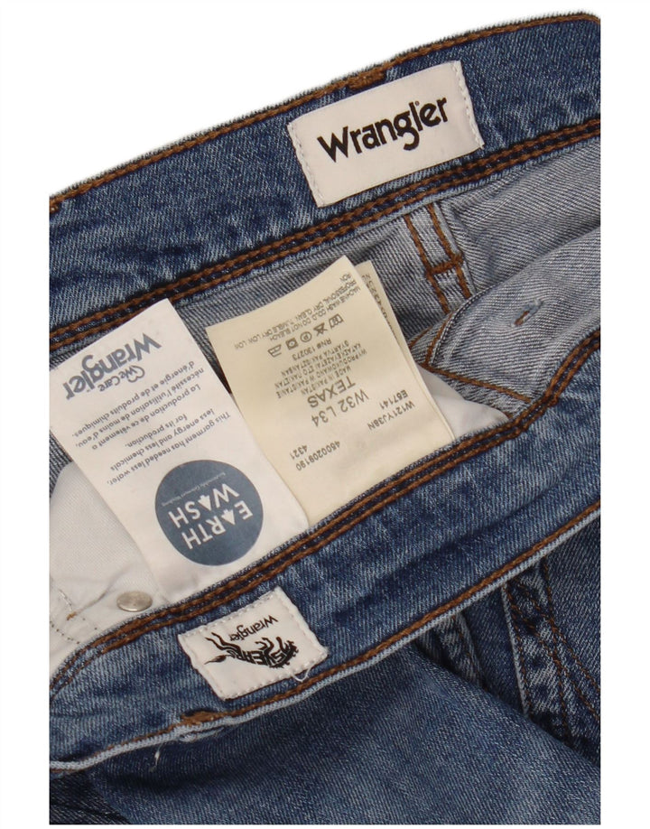 Wrangler Herren Texas Straight Jeans W32 L31 Blaue Baumwolle