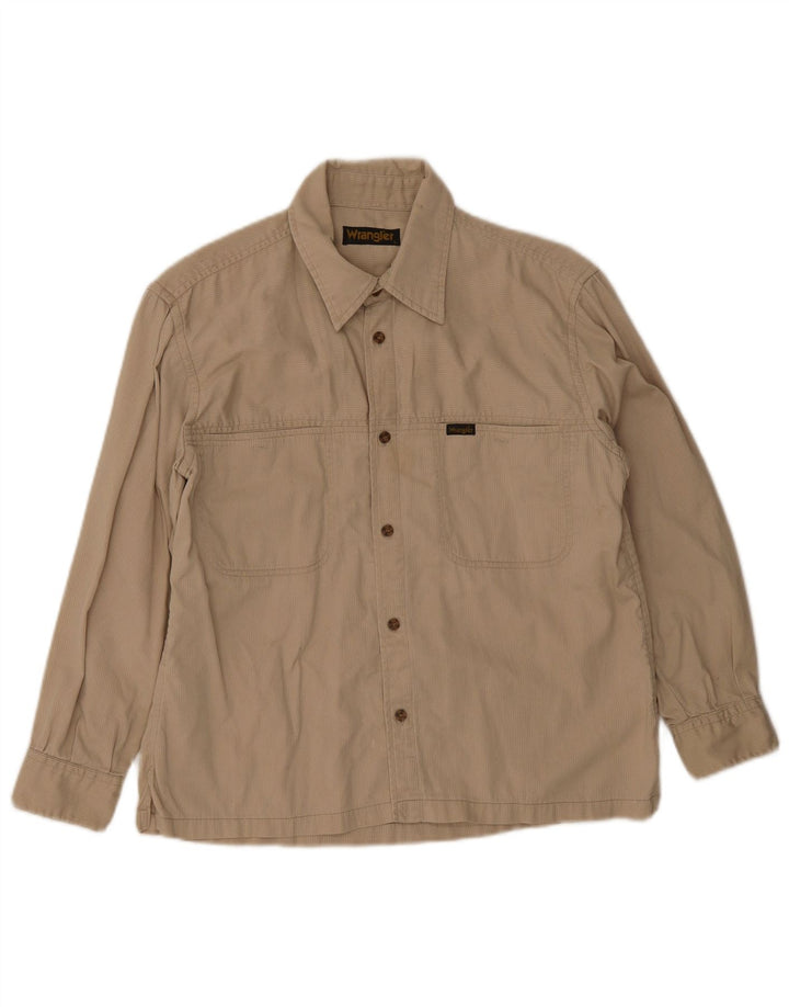 Wrangler-Hemd für Jungen, 14–15 Jahre, groß, beige, Nadelstreifen