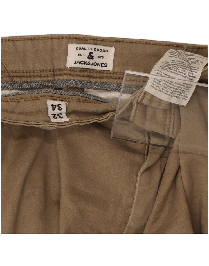 JACK & JONES Herren Slim Chinohose W32 L32 Beige Baumwolle