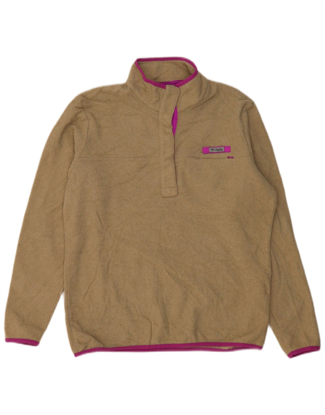 Columbia Damen-Fleecepullover mit Knopfkragen, UK 18, XL, Beige, Polyester