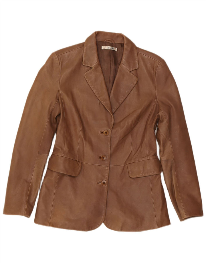 Jesire Damen Lederjacke UK 10 Small Braun