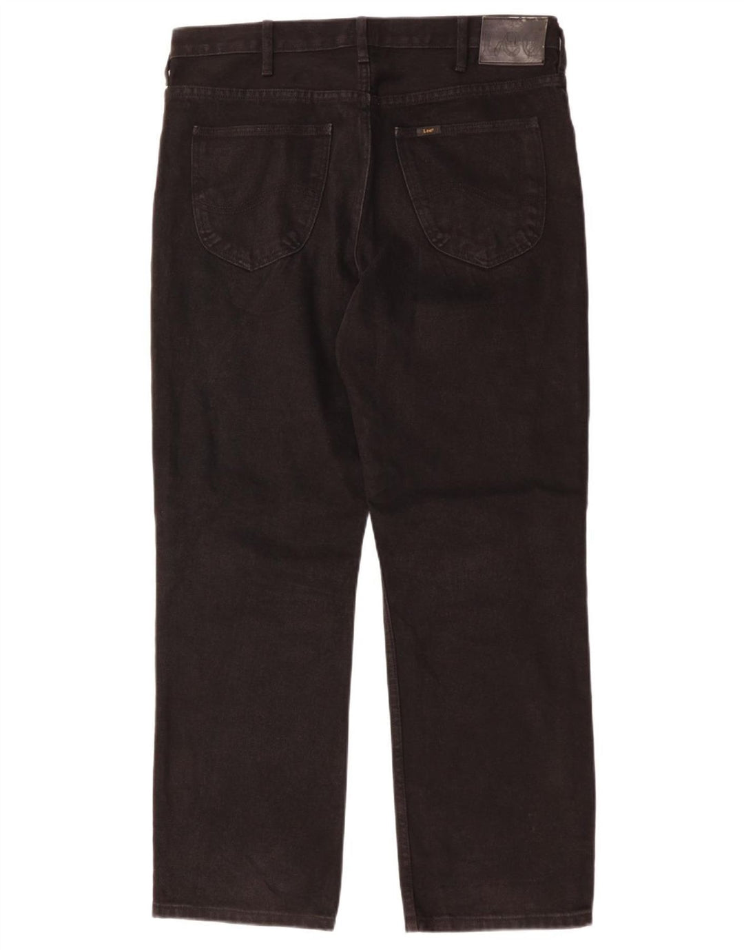 Lee Herren Brooklyn Comfort Straight Jeans W36 L30 Schwarze Baumwolle