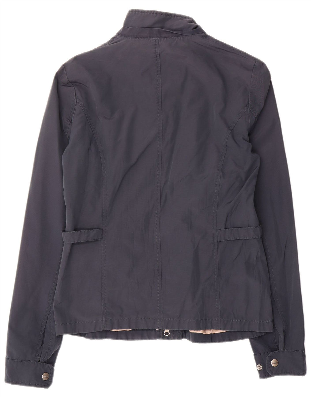 Woolrich Damen Bomberjacke UK 16 Large Marineblaue Baumwolle