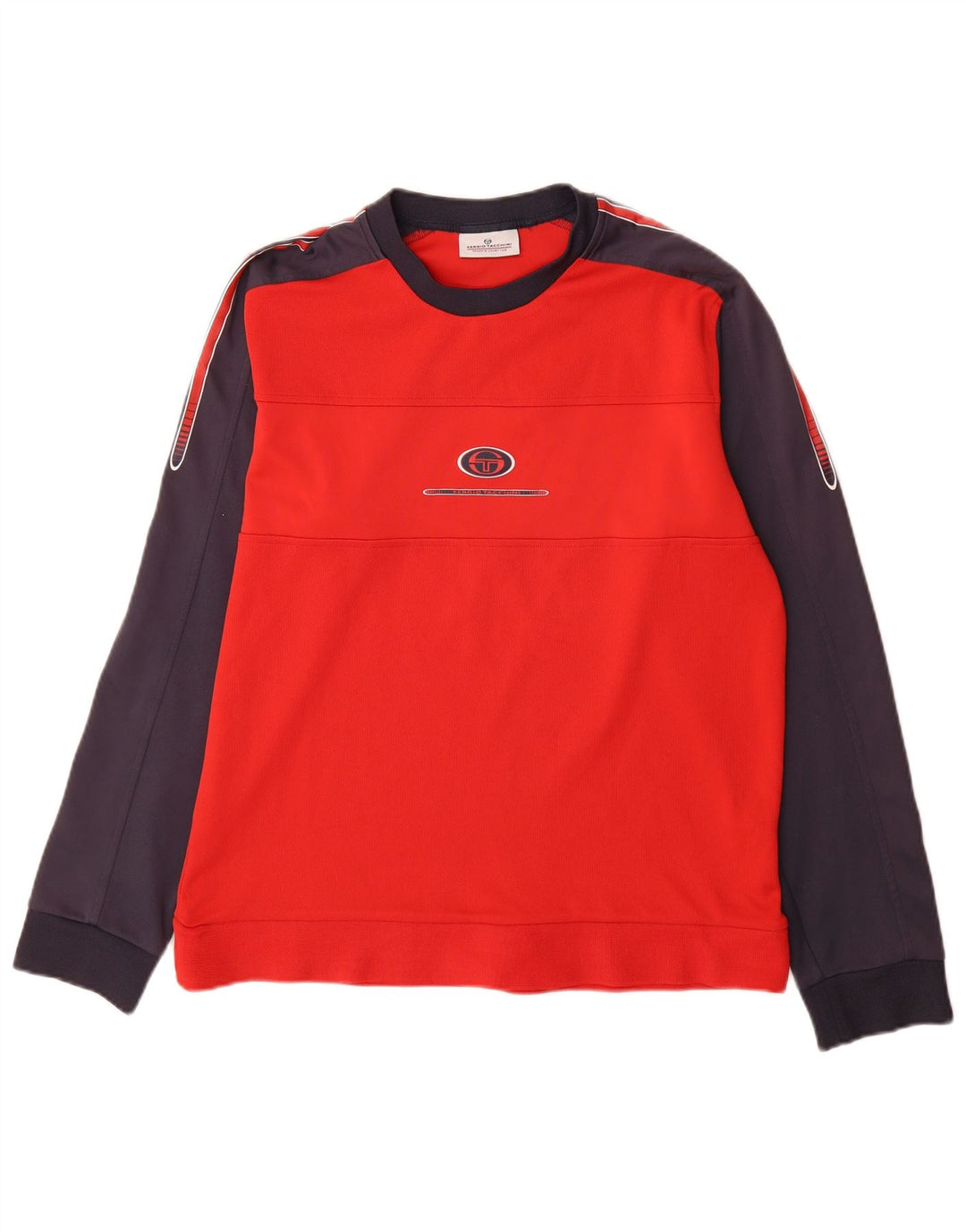 Sergio Tacchini Herren-Sweatshirt mit Grafik, groß, rot, Farbblock