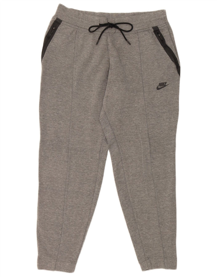 Nike Herren-Trainingshose, Jogginghose, groß, graue Farbblock-Baumwolle