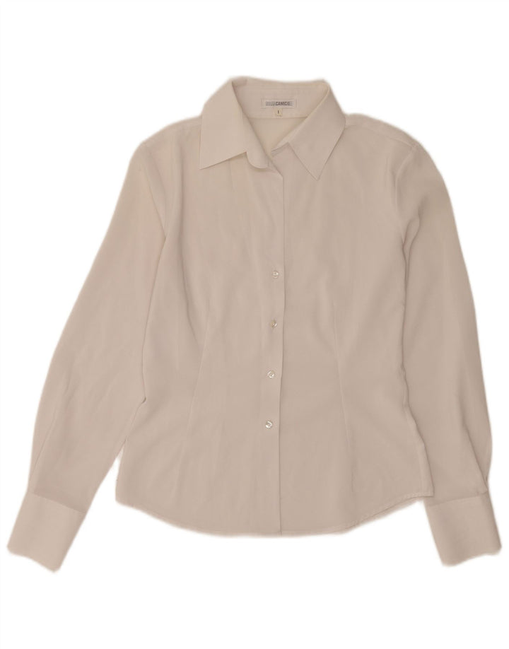 Naracamicie Damen Hemd UK 12 Medium Weiß
