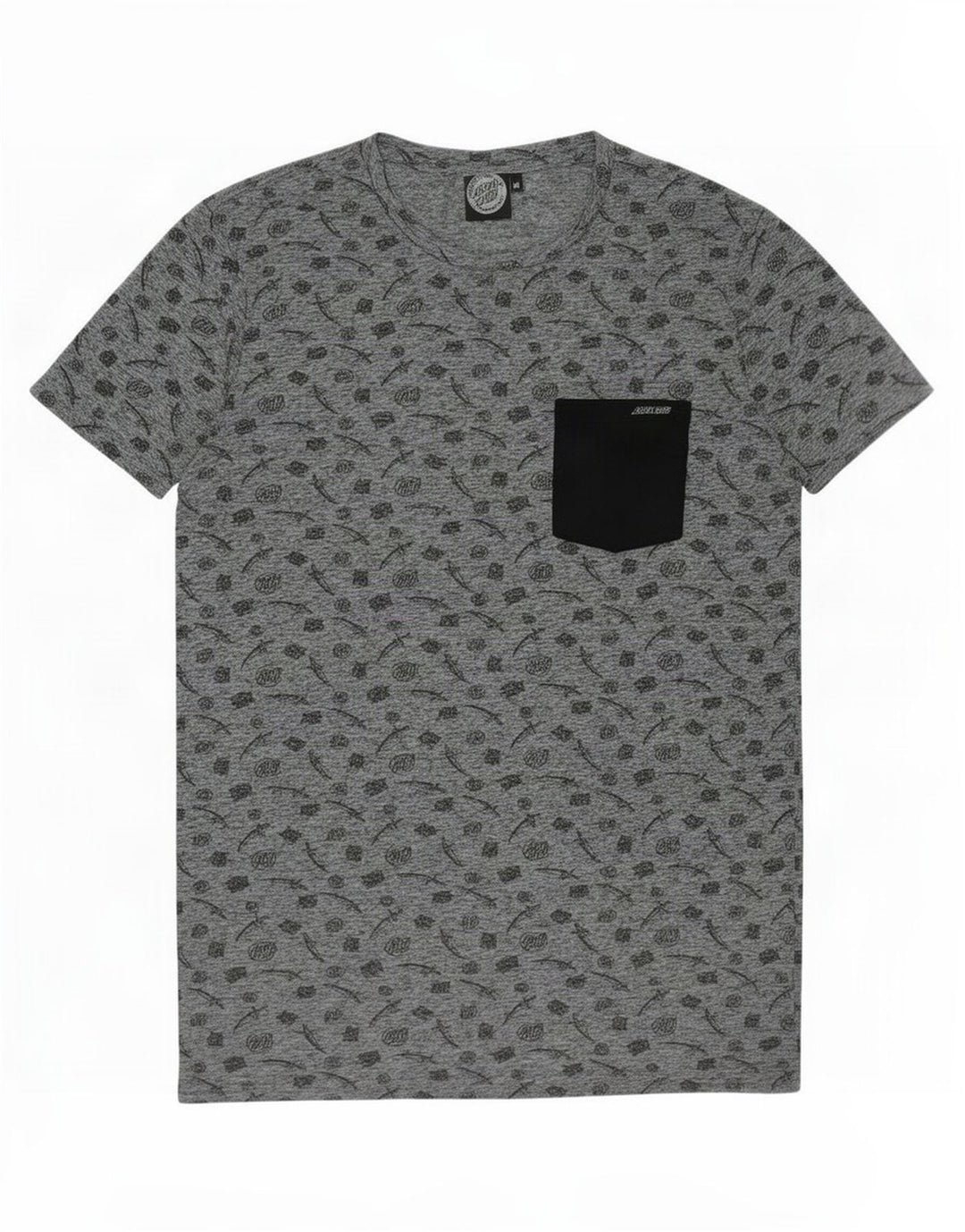 Santa Cruz Herren-T-Shirt mit Grafik, mittelgraues Polyester
